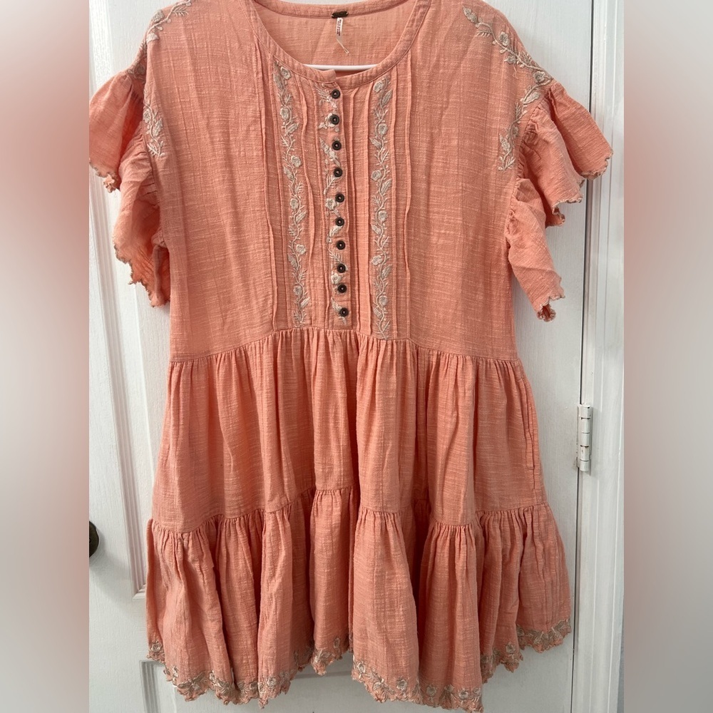 Free People Santiago Cotton Babydoll Dress (Size XS) - Picture 5 of 12